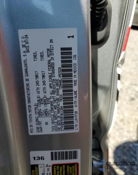 2024 Toyota Tacoma Double Cab from USA, damaged, VIN 3TYKB5FN3RT011284